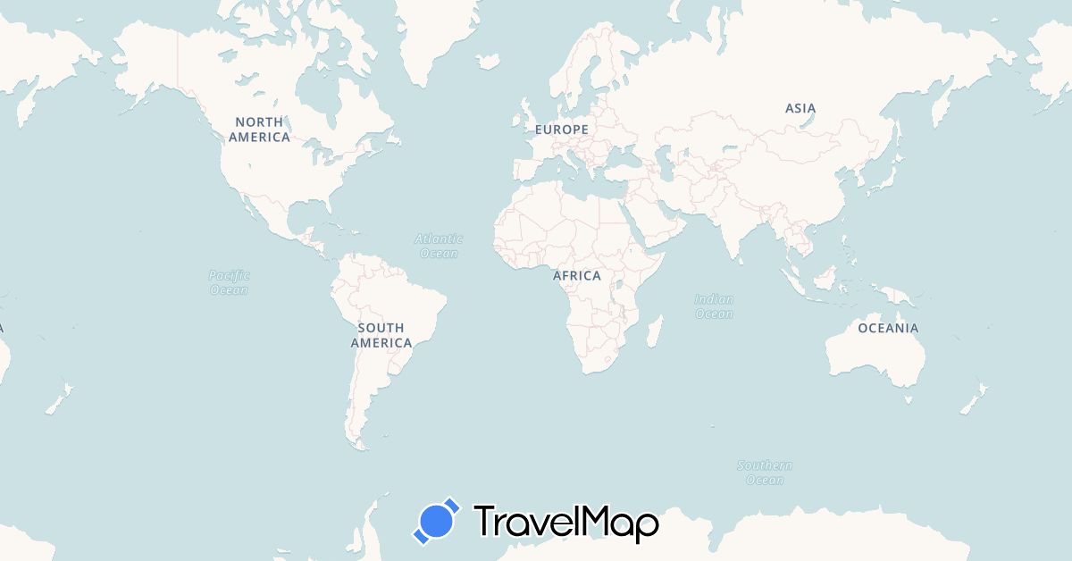 TravelMap itinerary: driving, bus, plane in Vietnam (Asia)